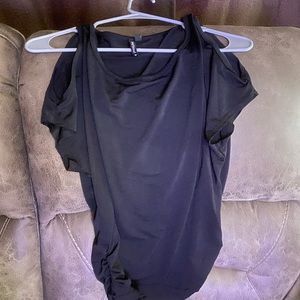 Black, peekaboo shoulder blouse medium